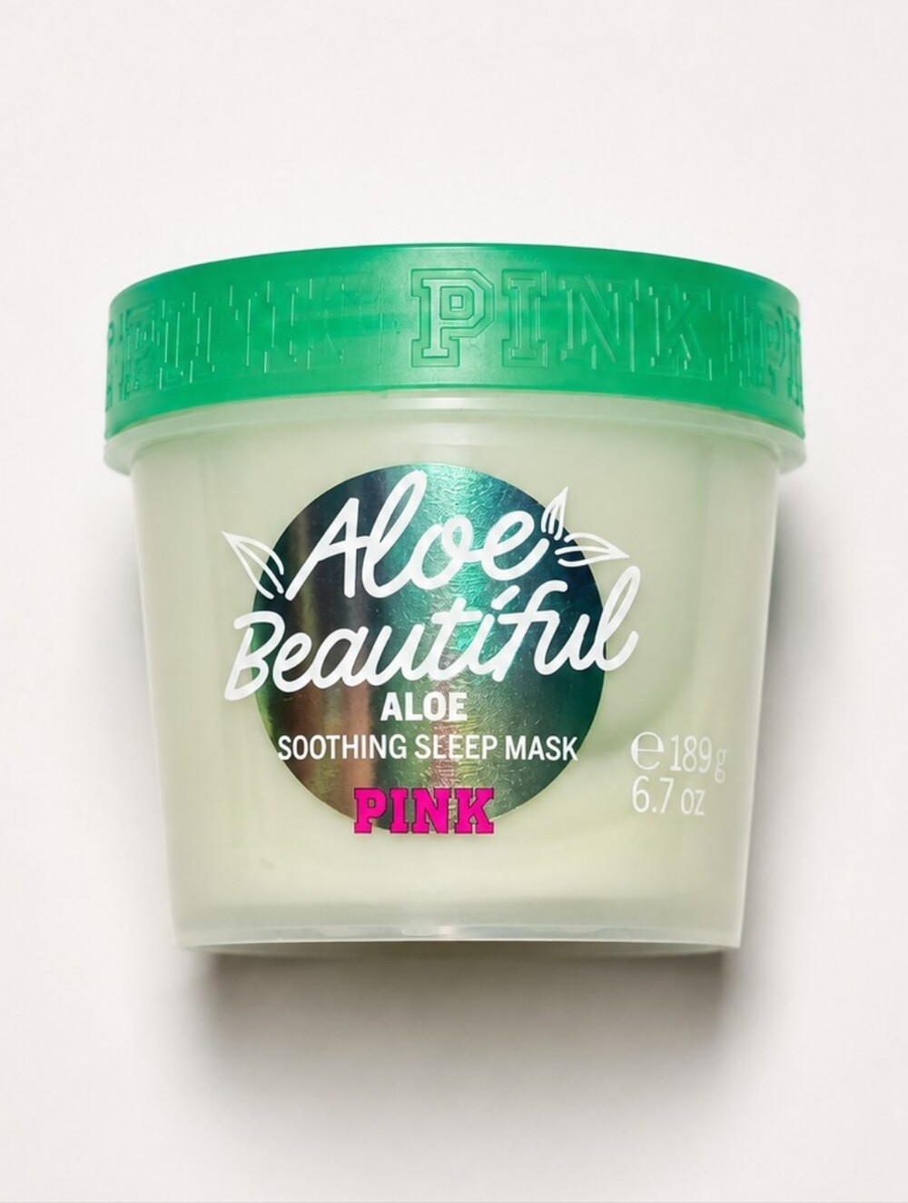 VS PINK Limited Edition Soothing Aloe Face Body Overnight Sleep Mask 6.7 Oz NEW